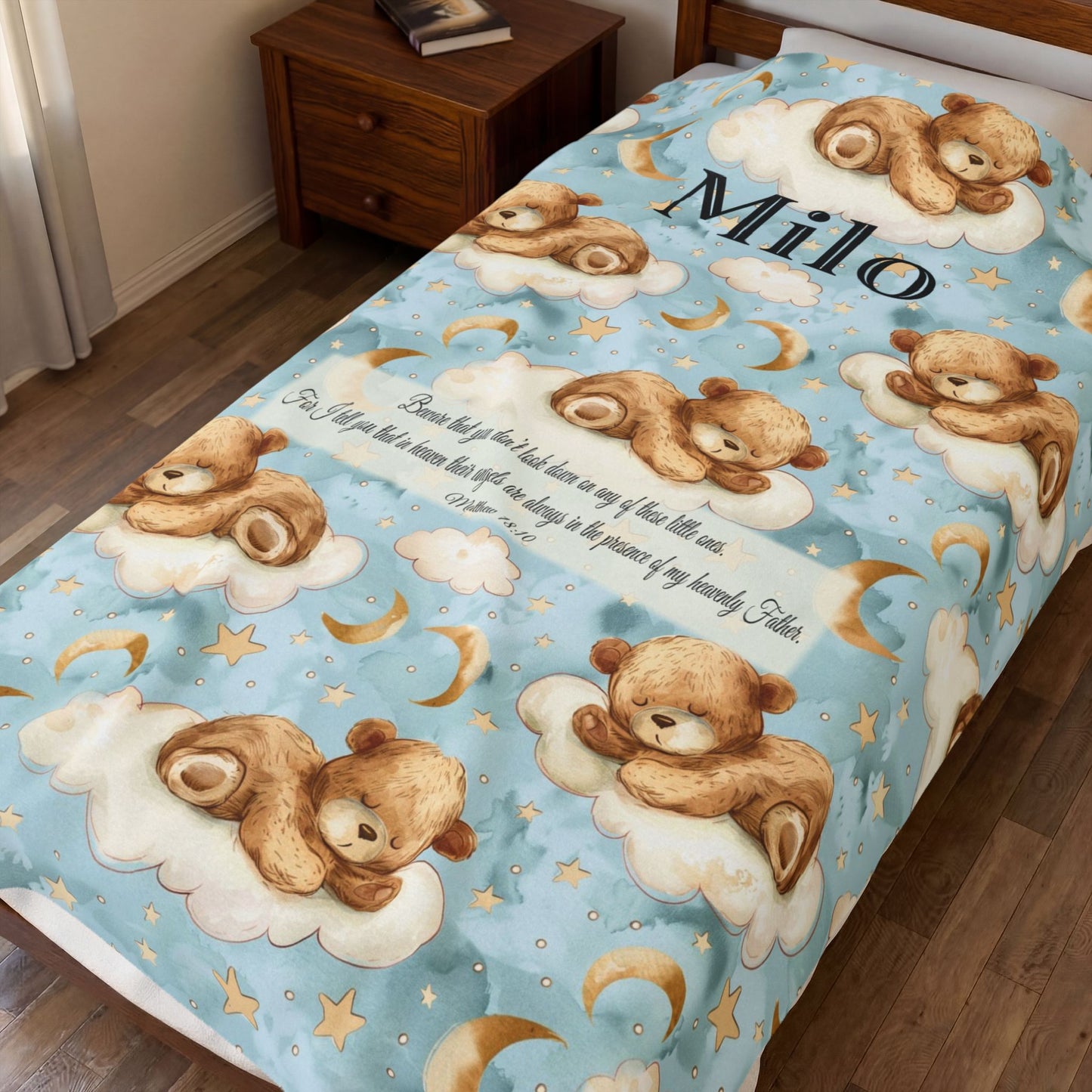 Teddy Bear Bible Verse Blanket