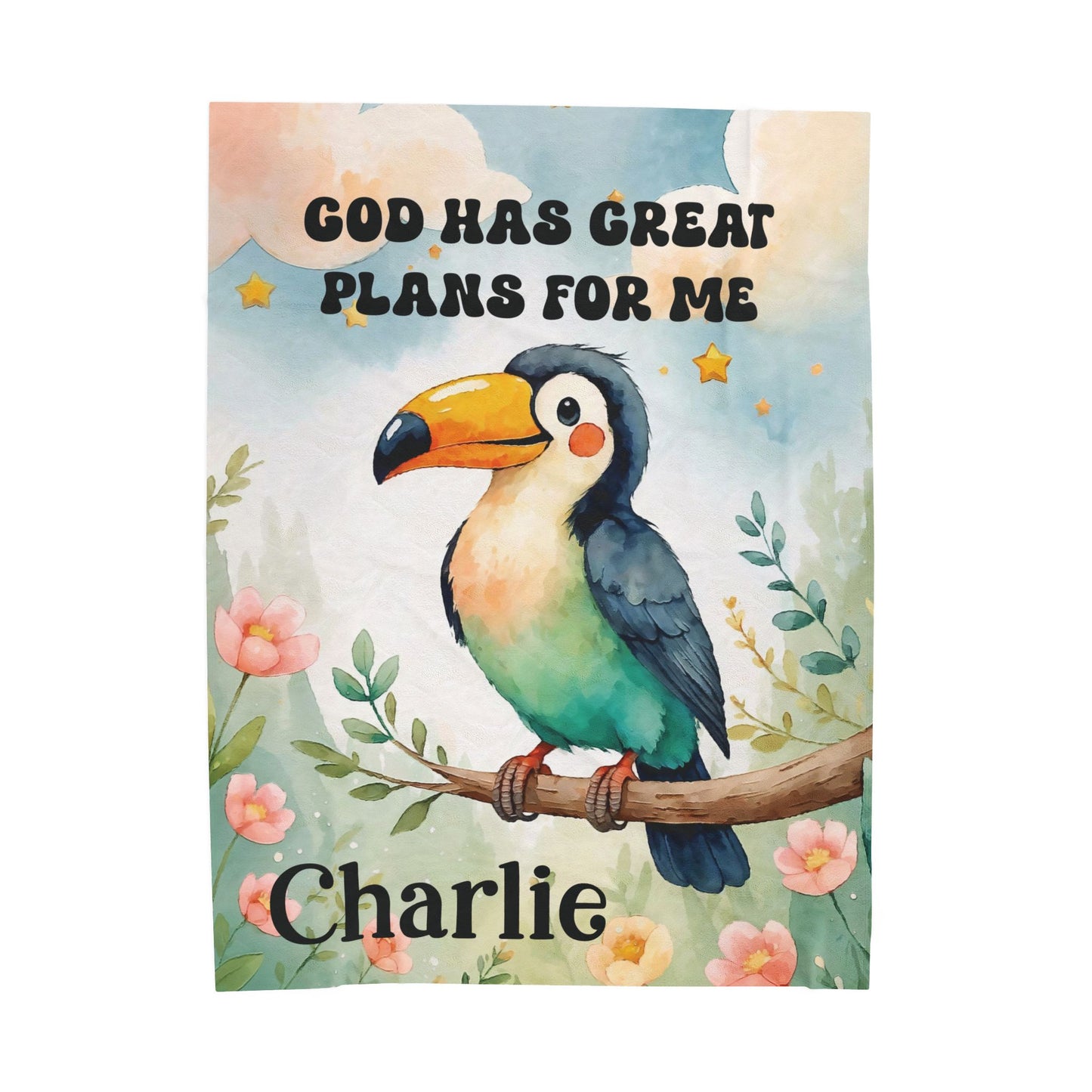 God Has Great Plans Toucan Blanket