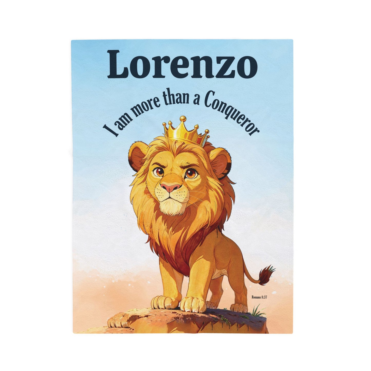 I am More than a Conqueror Lion Blanket