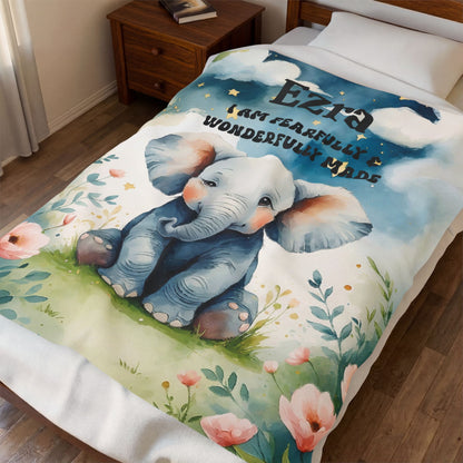 Personalized Elephant Blanket