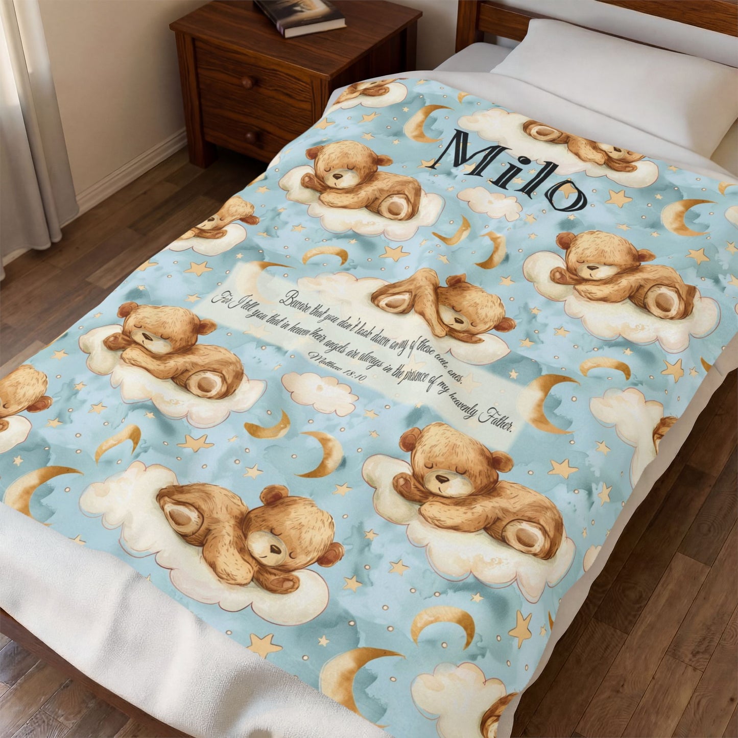 Teddy Bear Bible Verse Blanket