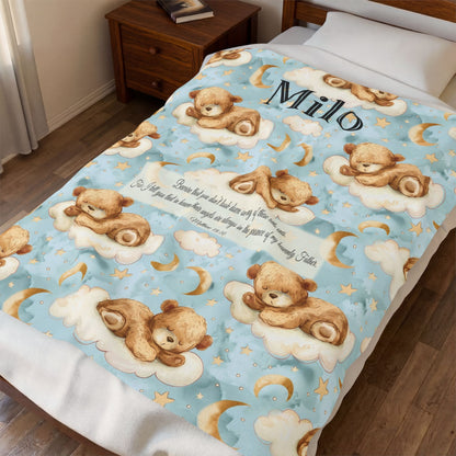 Teddy Bear Bible Verse Blanket