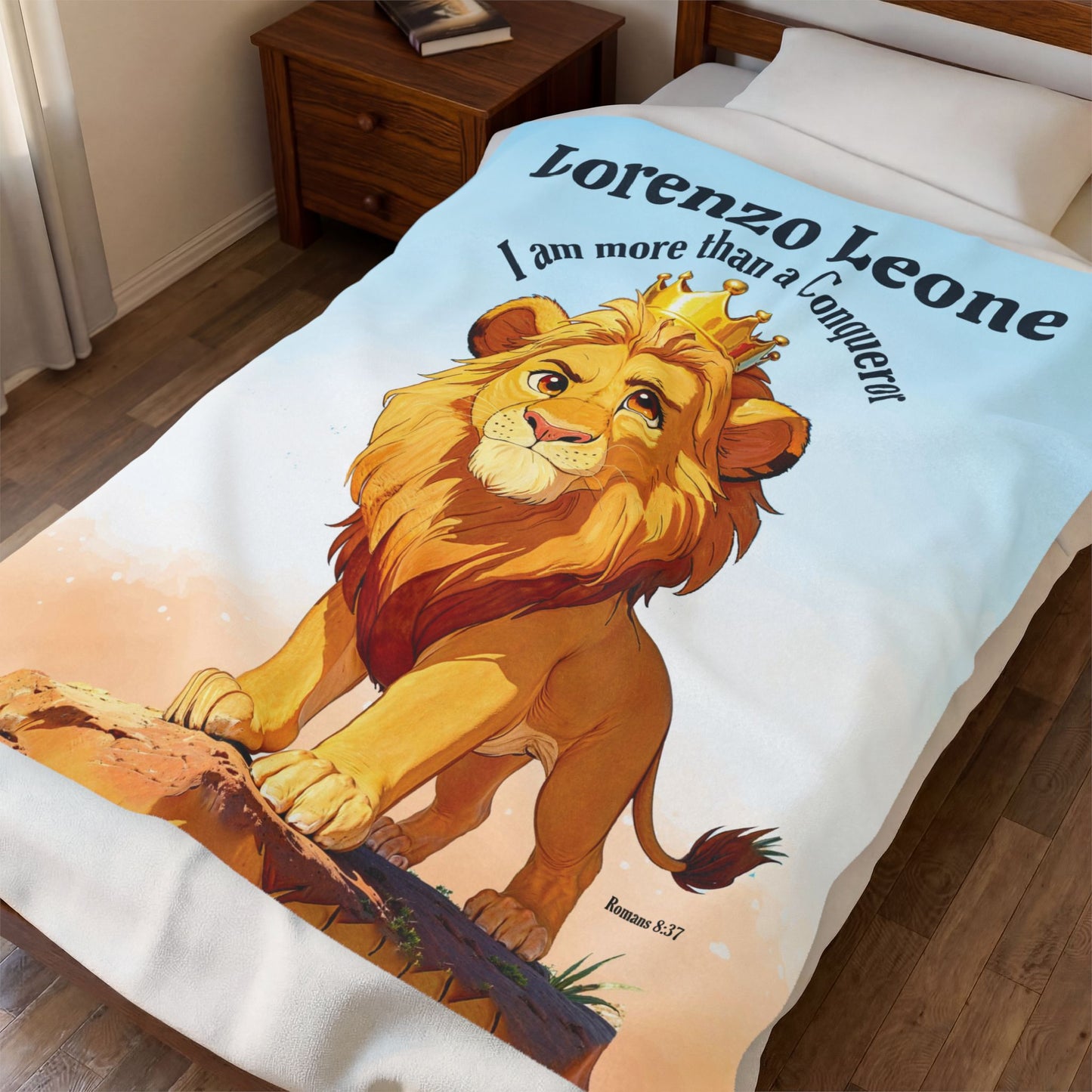 I am More than a Conqueror Lion Blanket