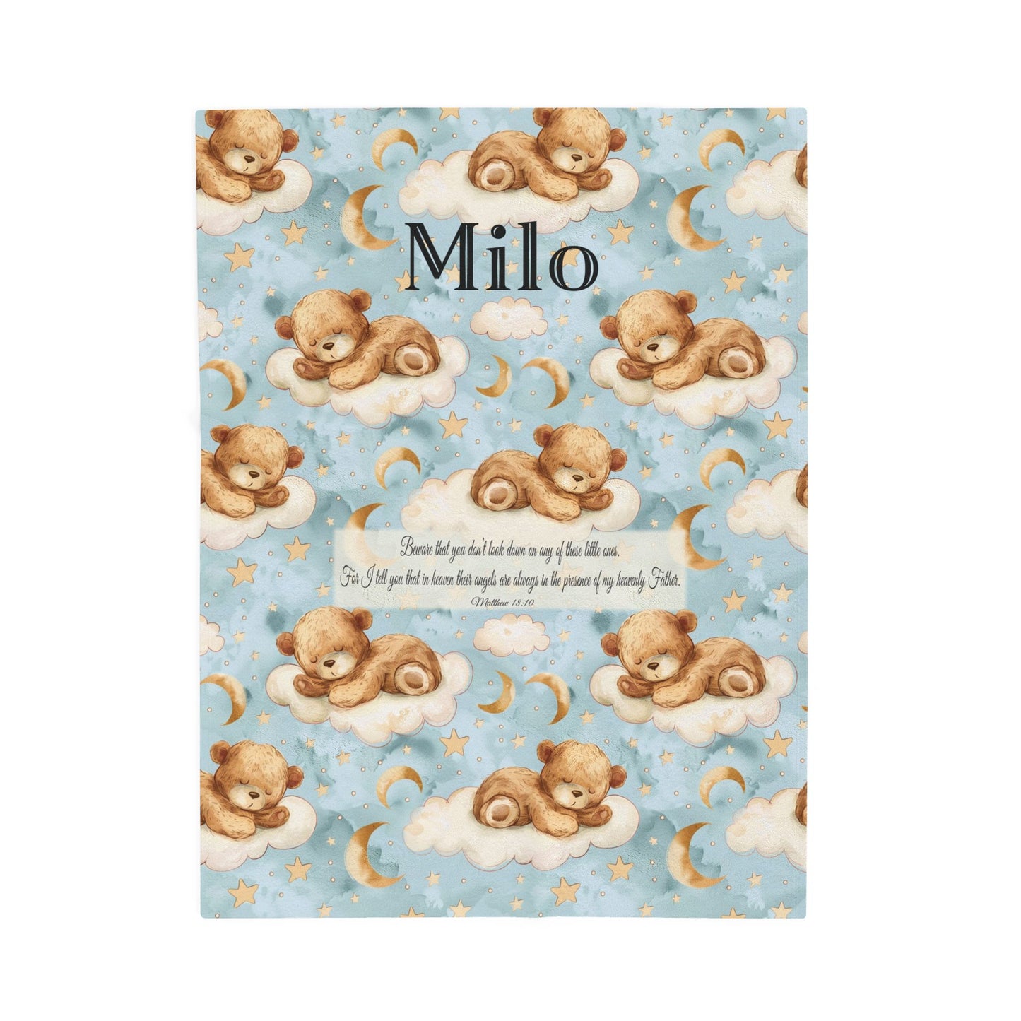 Teddy Bear Bible Verse Blanket
