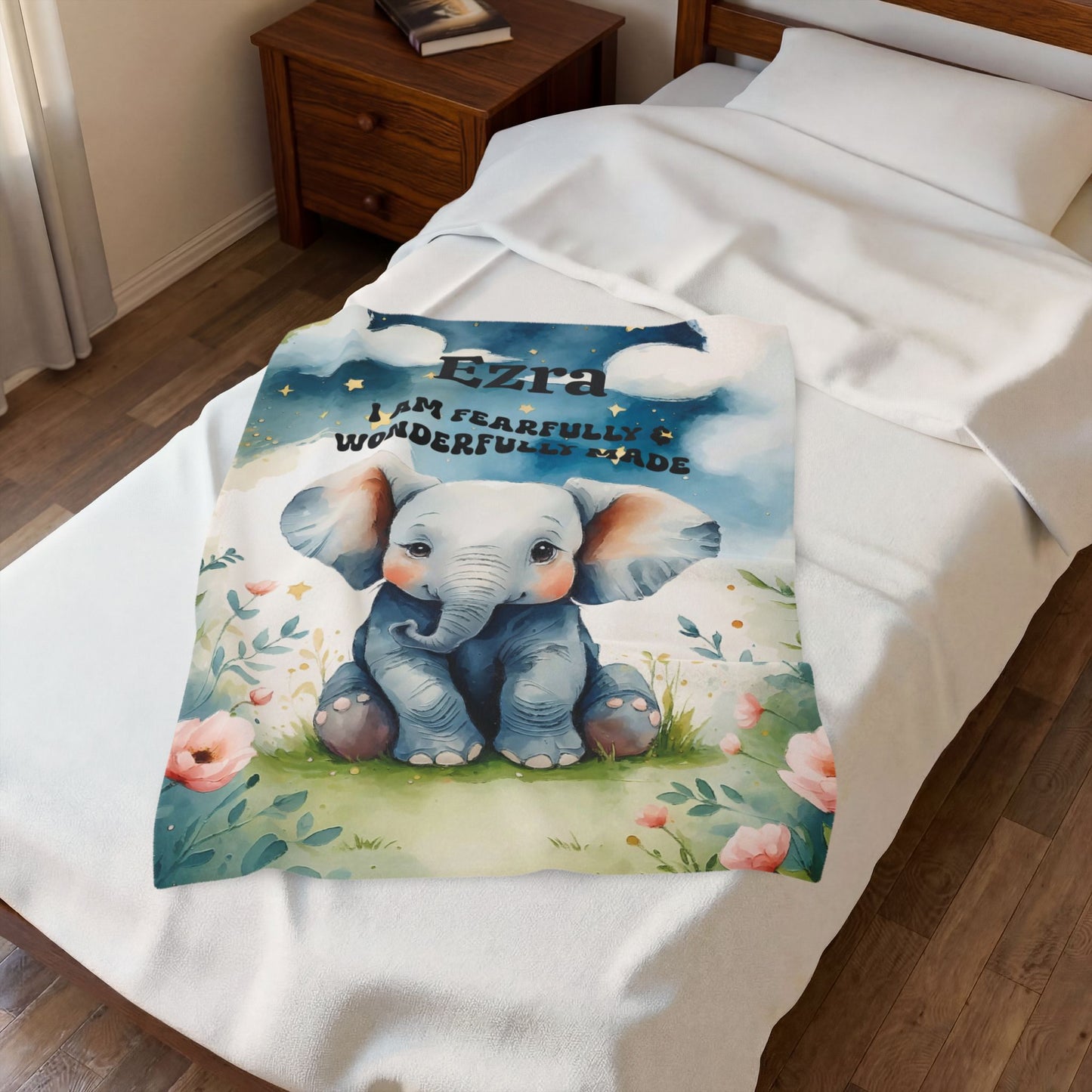Personalized Elephant Blanket