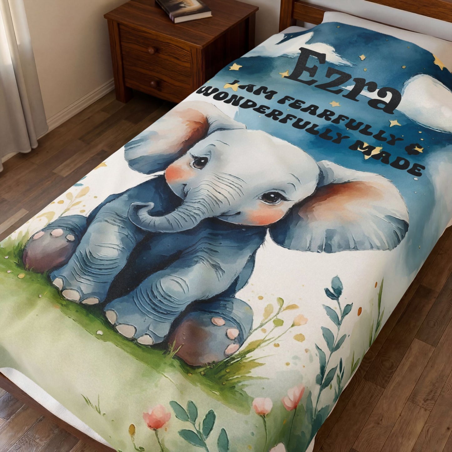 Personalized Elephant Blanket