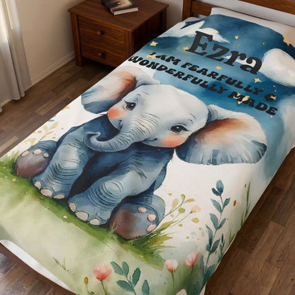 Personalized Elephant Blanket