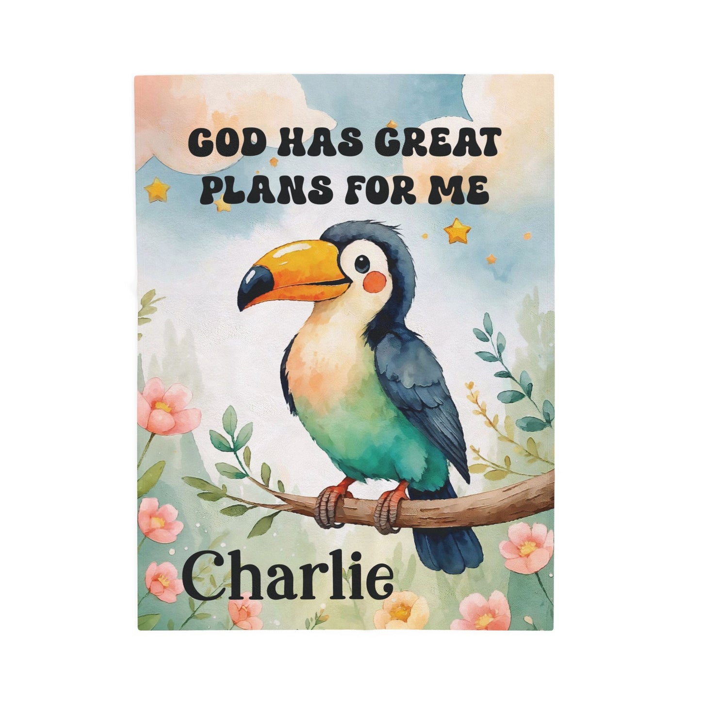 God Has Great Plans Toucan Blanket