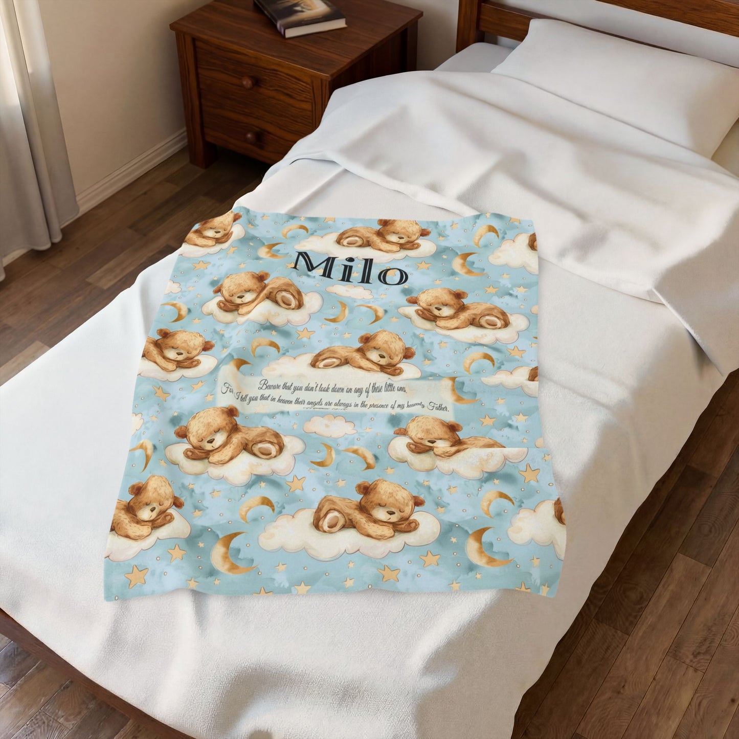 Teddy Bear Bible Verse Blanket