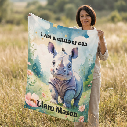 I Am a  Child of God Rhino Blanket