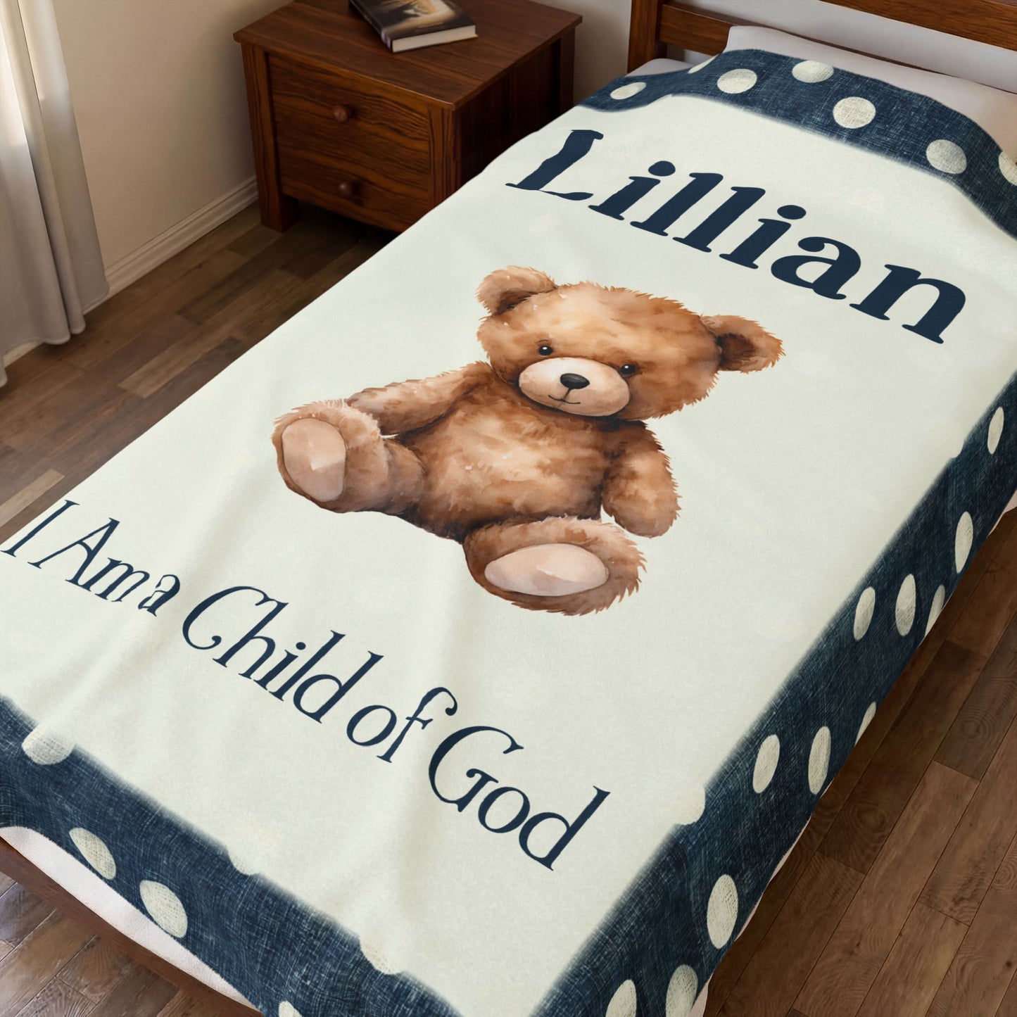 I Am A Child of God Bear Blanket