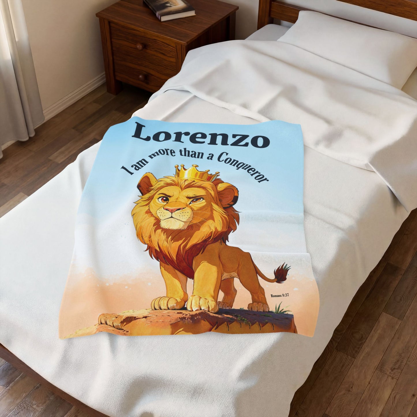 I am More than a Conqueror Lion Blanket