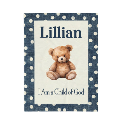 I Am A Child of God Bear Blanket