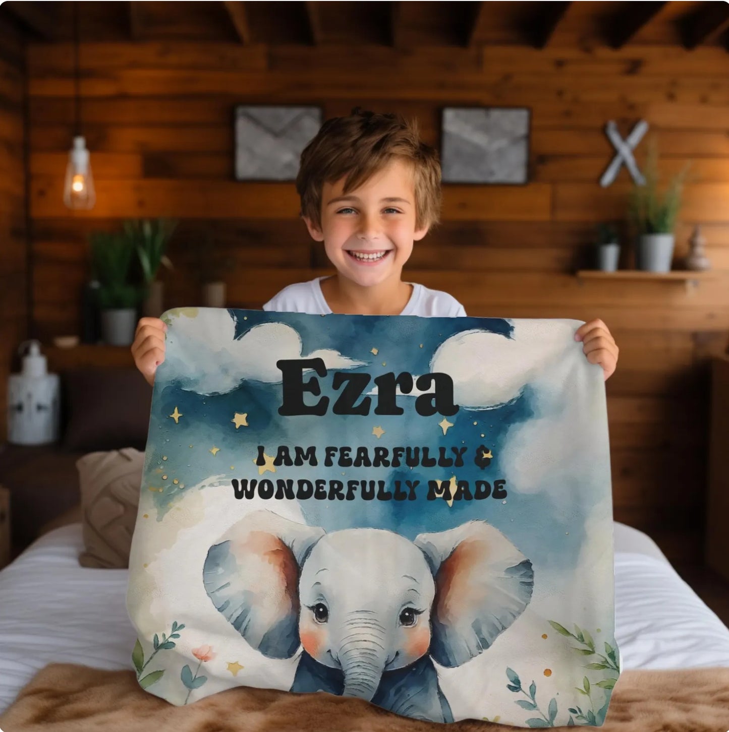 Personalized Elephant Blanket