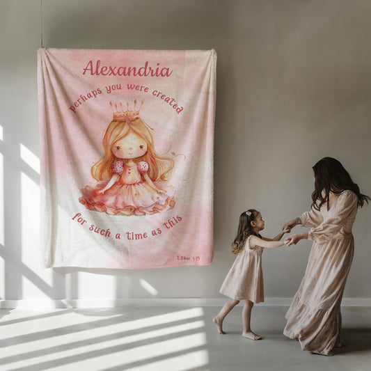 For Such a Time As This Personalized Plush Blanket
