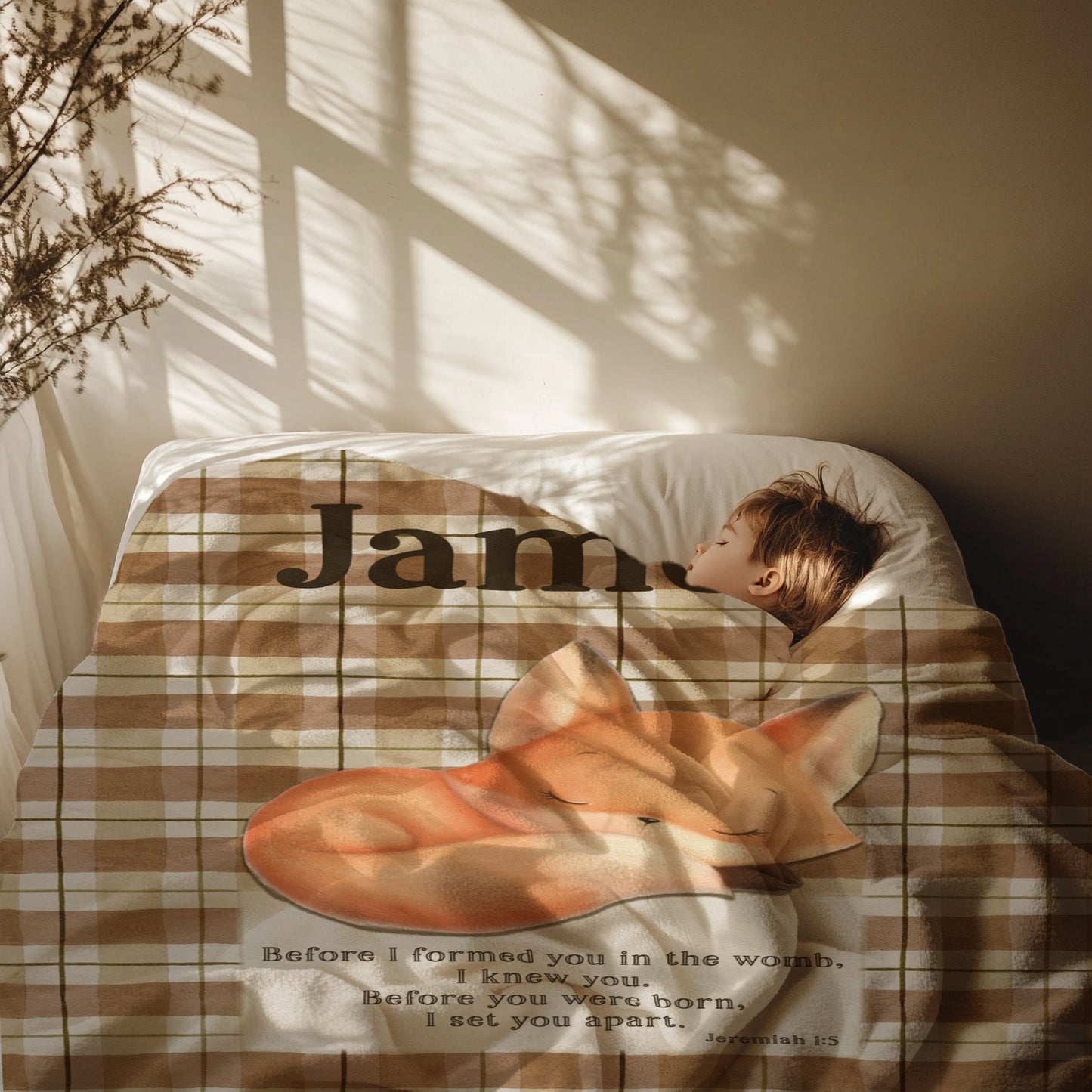 Jeremiah Baby Fox Custom Blanket