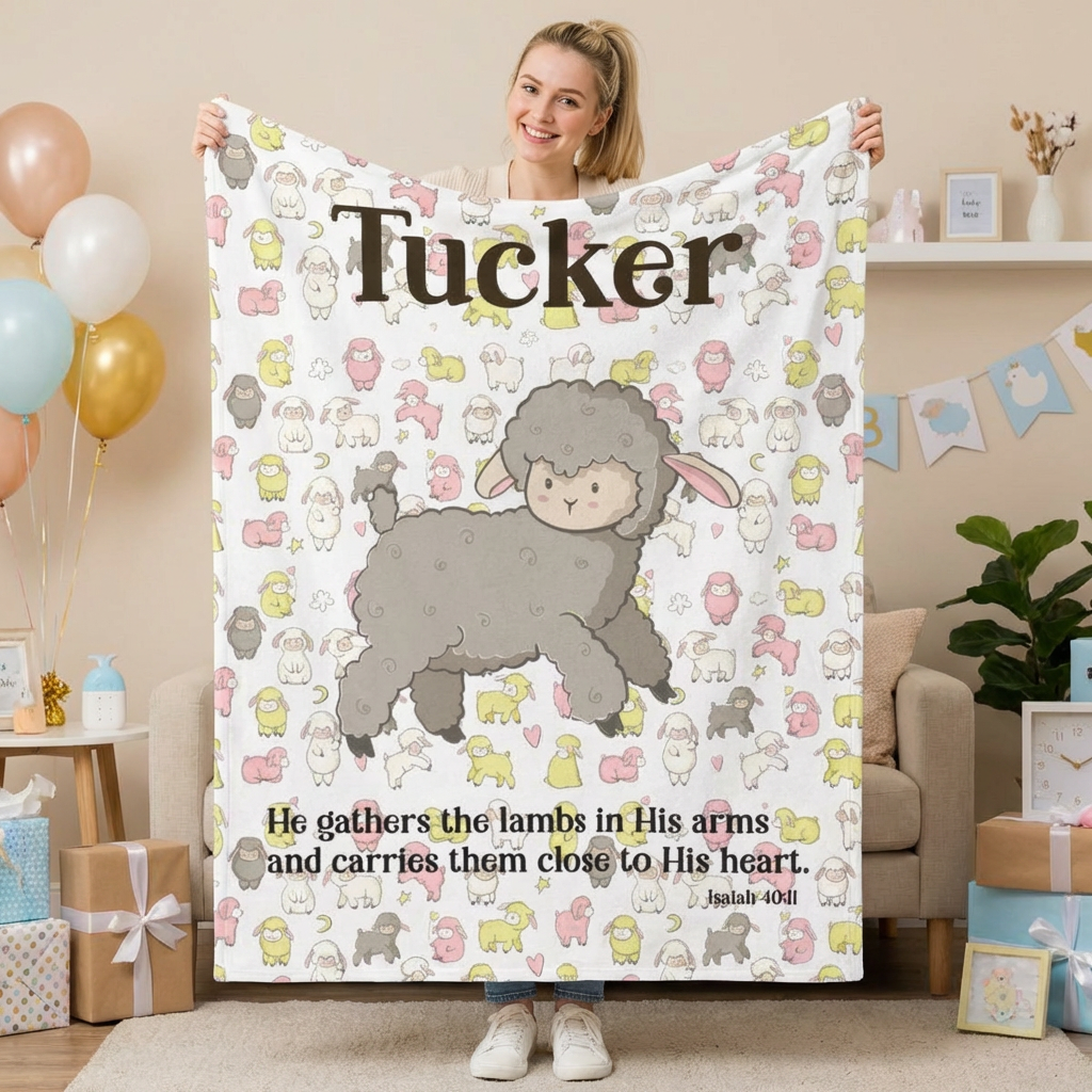 Lamb Scripture Blanket