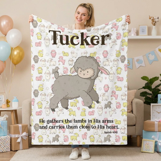 Lamb Scripture Blanket