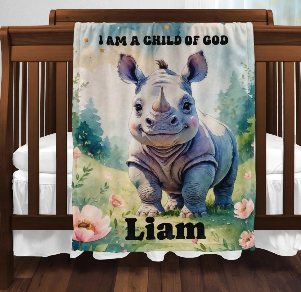 Custom Child of God Rhino Blanket